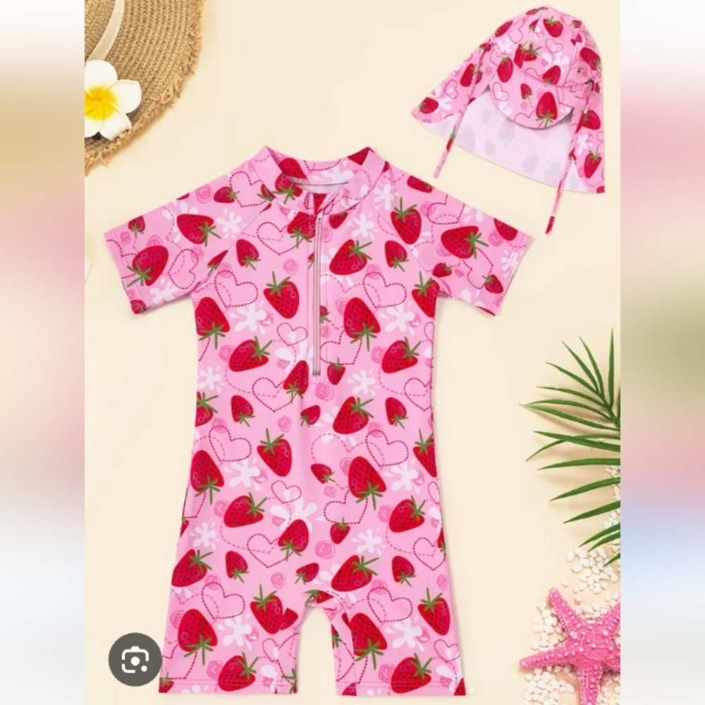 ⚡4/$10⚡ 2pc Strawberry Swimsuit